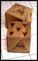 Dice : Dice - 6D - Wood Eye of Providence - JA Collection Apr 2024